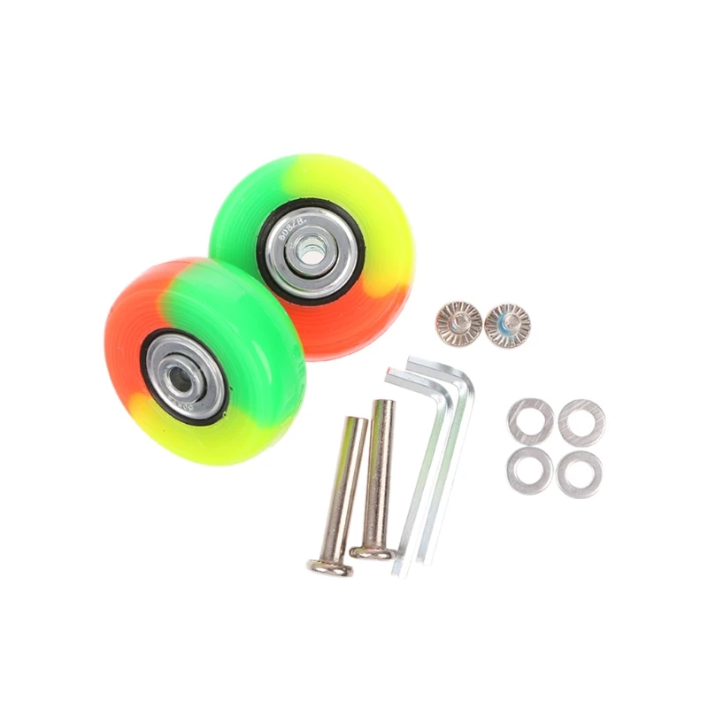 

2pcs Wheel Suitcase Replacement 360 Swivel Luggage Mute Repair Wheels Accessory