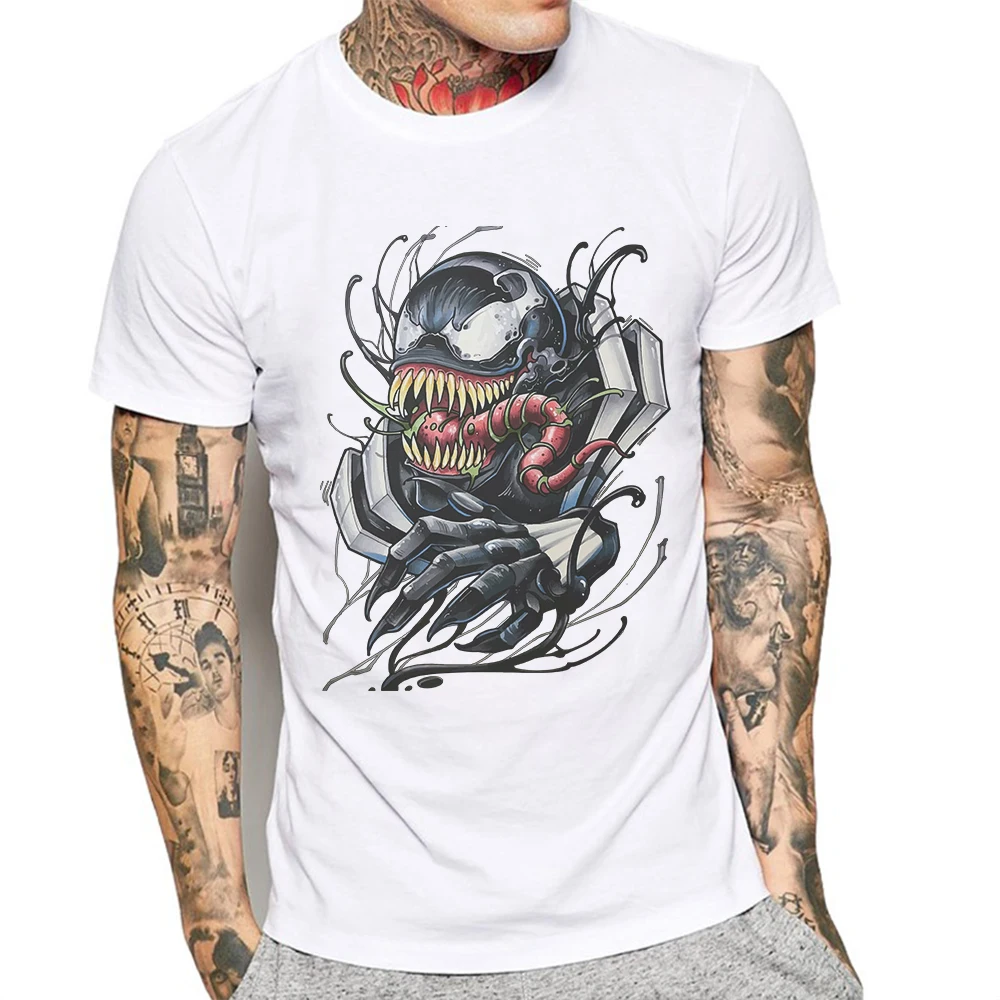 

Men T-Shirt Summer Hot sale Fashion Tees Cartoon Venom Printed Tee Shirts Hipster Tops Mens Short Sleeve T Shirt Camiseta Hombre