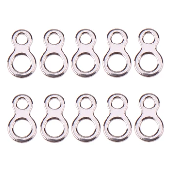 SPECIAL PROMO ❤️ 10Pcs/set Fishing Butterfly Jigging Stainless Steel Figure 8 Solid Ring Assist Hook Fishing Tackle Tool Accessories 3 Sizes - discount item 7% OFF Sports & Entertainment