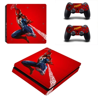 Человек-паук кожа для Playstation 4 PS4 Slim Skins наклейка для консоли контроллер Play станция 4 SLIM Виниловые Наклейки Обложка протектор - Цвет: YSP4S-3152