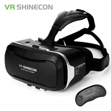 VR Shinecon Virtual Reality 3D Glasses Google Cardboard Headset VR Box 2.0 For 4.7-6.2 Inch Smartphone + Bluetooth Controller