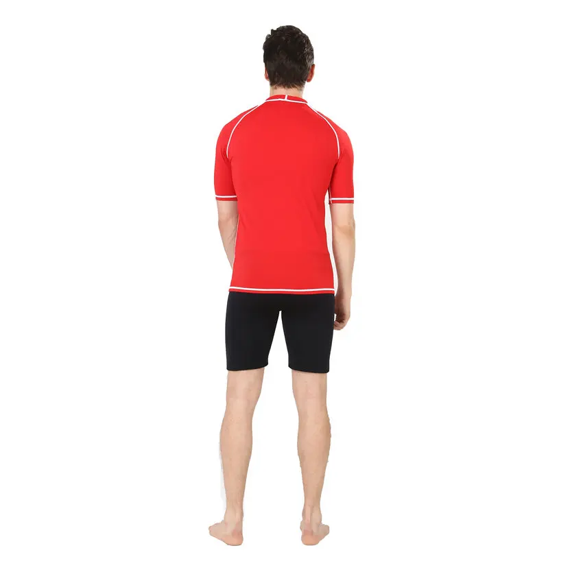 Short Sleeves Rash guards Men's Swim Shirt Surfing Top Vest Surfing Rashguards Swim Clothes Beach Wear (4)