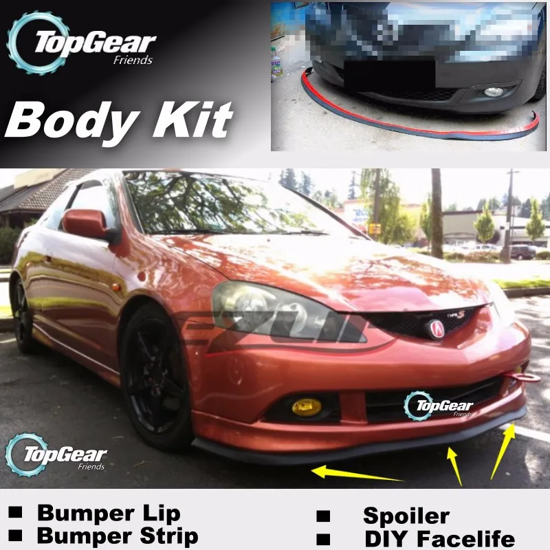 Для Honda Integra для Acura RSX для Rover 416i бампер для губ/передний спойлер для TopGear Тюнинг автомобиля/TOPGEAR кузов комплект+ юбка в полоску