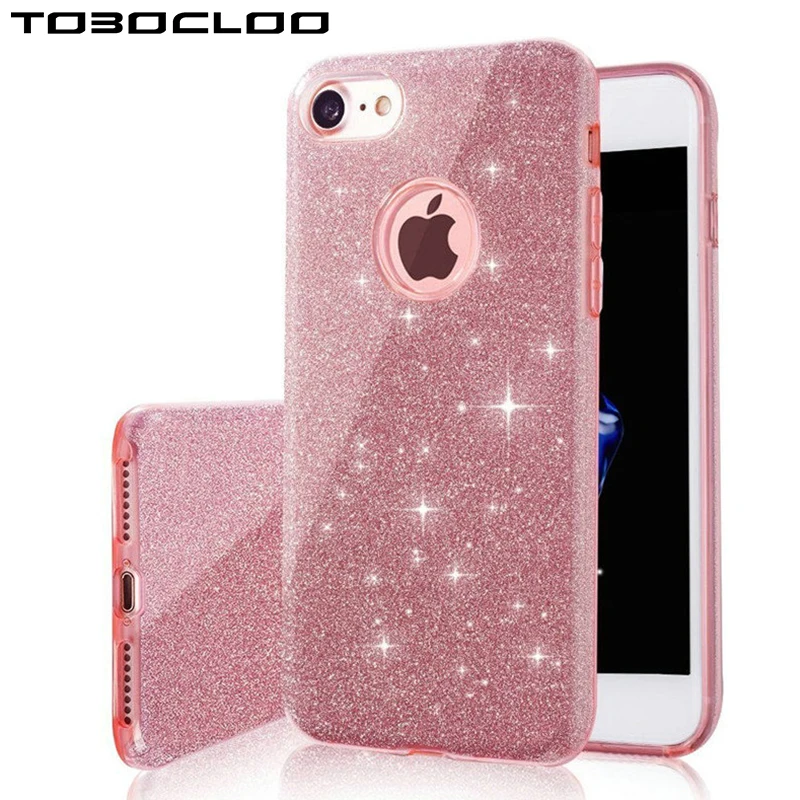 

Frvsimem for iPhone 6 iPhone 6S iPhone 7 8 Plus X 10 5S 5 s SE 5SE 6SPlus Cell Phone Case Bling Glitter Luxury Silicone Cover