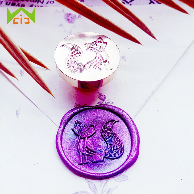 

WCIC Decorative Wax Sealing Stamp Animal Owl Fox Cat Stamp Wedding Party Invitation Greeting Card Scrapbook Seal Stamp