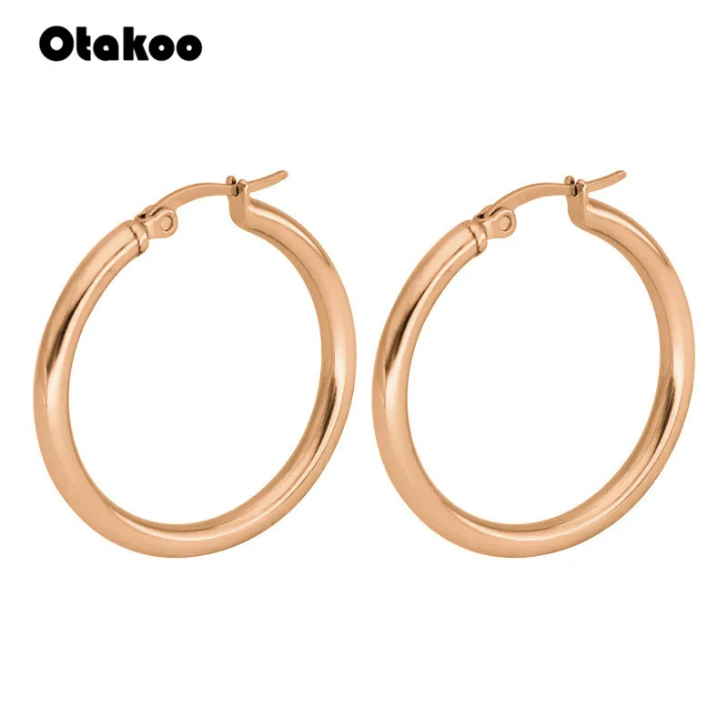 Otakoo маленькие серьги-кольца золотого цвета, серьги-кольца из нержавеющей стали для женщин и мужчин, круглые серьги Creole Argollas Pendientes
