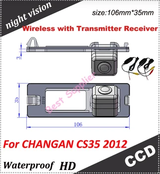 

CCD Car Rear view Camera for CHANGAN CS35 2012 rearview parking back camera +2.4Ghz Wireless Signal Receiver/Transmitter