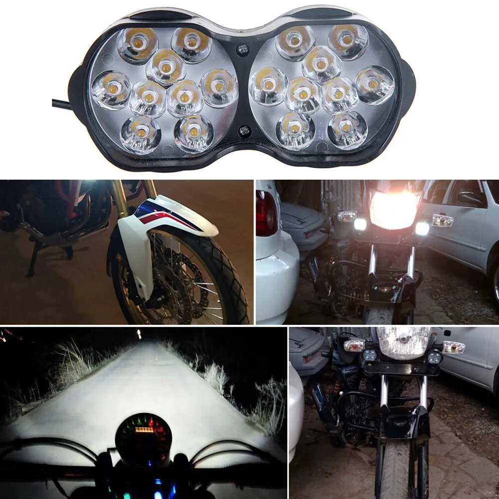 

Motorcycle Headlight Car Headlamp DRL Scooter Fog Spotlight LED Motorbike ATV Motor Working Spot Light Head Lamp White