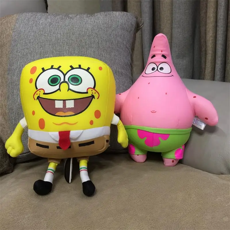 

Creative new style 25cm Spongebob and Patrick nanoparticel Plush Toy Soft Cartoon Toy for Kid Doll Birthday Gift Home Decoration