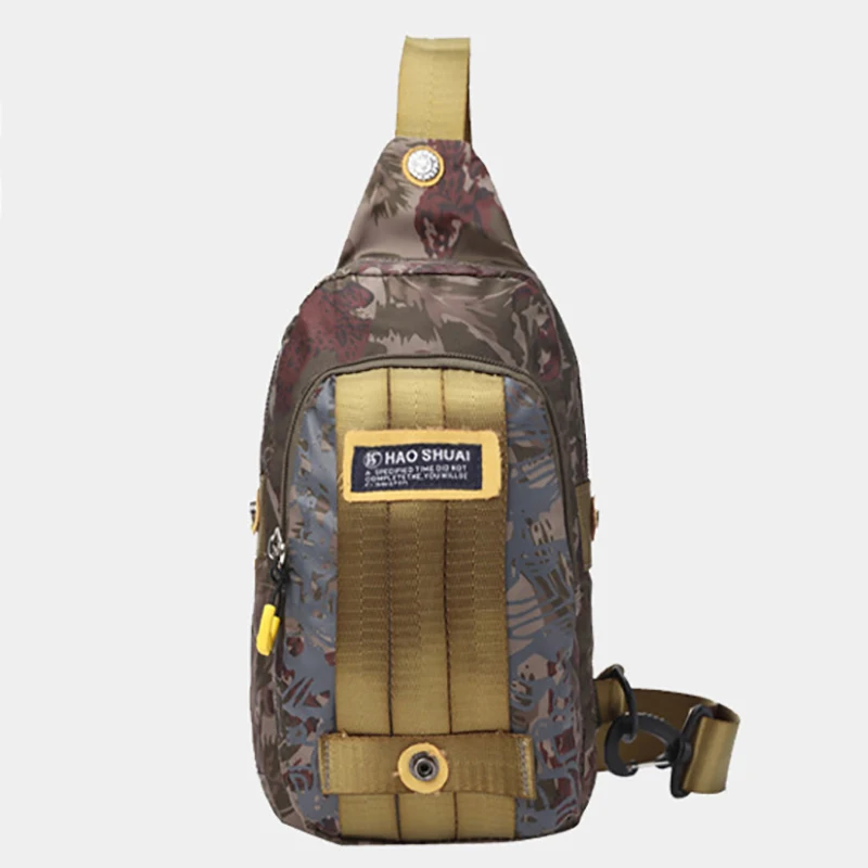 Мужской водонепроницаемый нейлоновый нагрудный рюкзак, сумка через плечо для путешествий, высокое качество, на одно плечо, рюкзак - Цвет: Camouflage