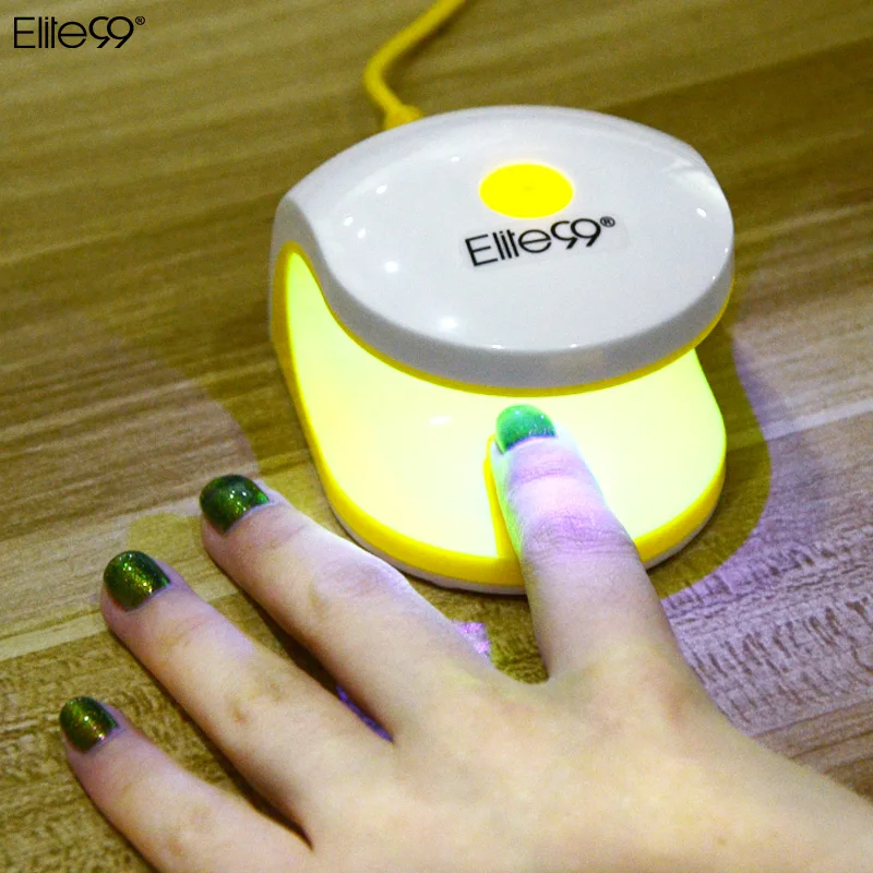 

Elite99 2W Timing Nail Dryer Mini LED UV Lamp For Nail Gel Dryer Curing Lamp Dryer Manicure One Finger Light Portable MINI Lamp