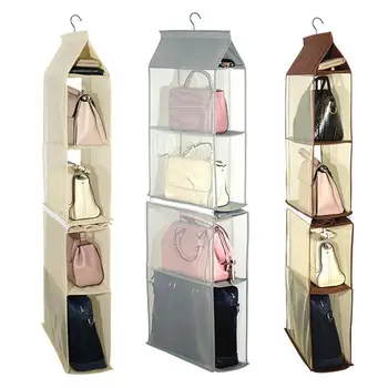 

CHUWUJU Family Organizer Hanging Shoe Storage Bag Backpack handbag Storage Bags Be High Home Supplies 4 Pocket For Closet