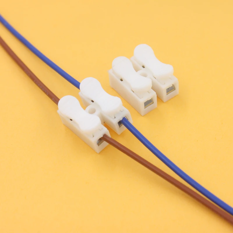 

10pcs CH-2 G7 2p Spring Wire Quick Connector Splice With No Welding No Screws Cable Clamp Terminal 2 Way Easy Fit for LED Strip