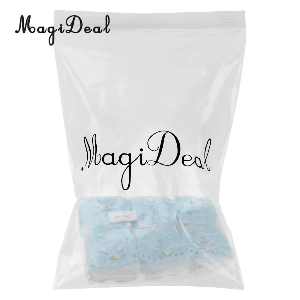 12 Pieces Baby Footprint Gift Treats Box Bags Girl Boy Baby Shower Kids Birthday Party Organza Candy Bags Favors