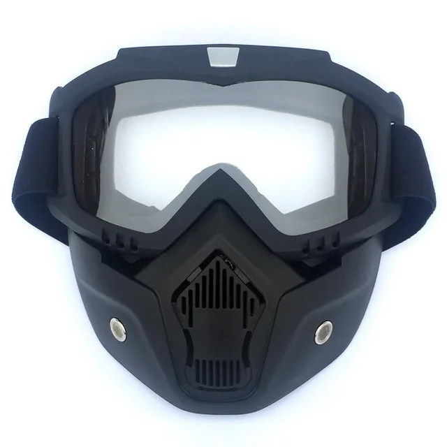 Защитные очки для мотокросса, пылезащитный респиратор со съемным мотоциклетным фильтром Oculos Gafas и ртом для открытого лица, винтажные шлемы - Цвет: 15