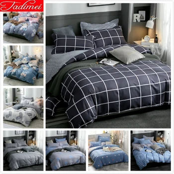 

Classical Plaid Quilt Duvet Cover Bedding Set Adult Big Size King Queen Double Bedspreads Soft Bed Linen 180x220 200x230 220x240