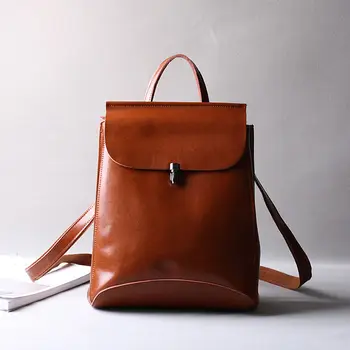 

2019 New For Teenage Girls Shoulder Bags Cow Split Leather Female Vintage Backpack High Quality Casual Female Bags