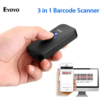 

Eyoyo barcode scanner BT 2.4G CCD Wired Connection stronger decoding capability 3-in-1 1D Wireless Scanner for Android IOS