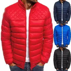 ZOGAA мужское зимнее пальто мужская одежда 2018 пузырчатое Пальто Повседневная Уличная 4 цвета на молнии стоячая куртка-пуховик плюс размер 3XL