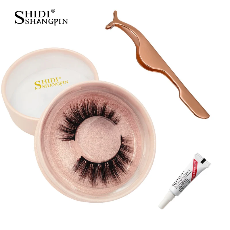 

Shidishangpin Strip False Eyelashes Makeup Handmade 3d Mink Lashes Long Fake Eyelash Mink Eyelashes Extension Glue Tweezers