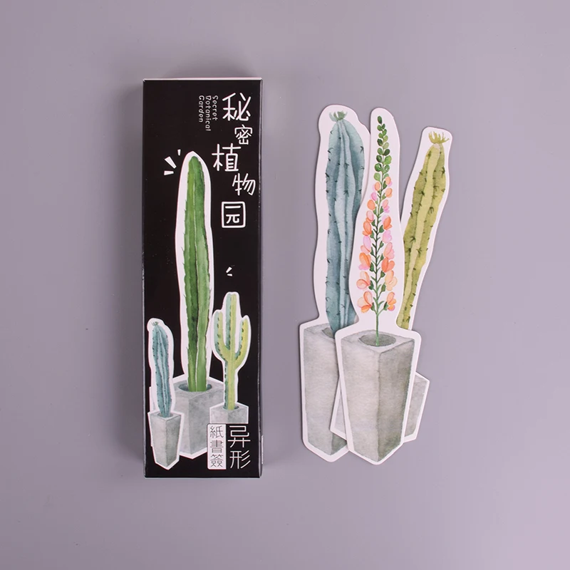 

30 pcs/box Novelty heteromorphism Plant paper bookmark stationery bookmarks book holder message card school supplies papelaria