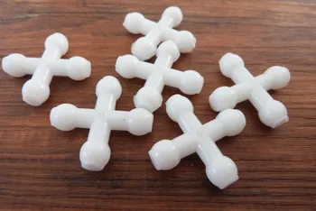 30mm white cross shape plastic beads fit for 12mm skeleton joint  for toy joint skeleton accessories 1