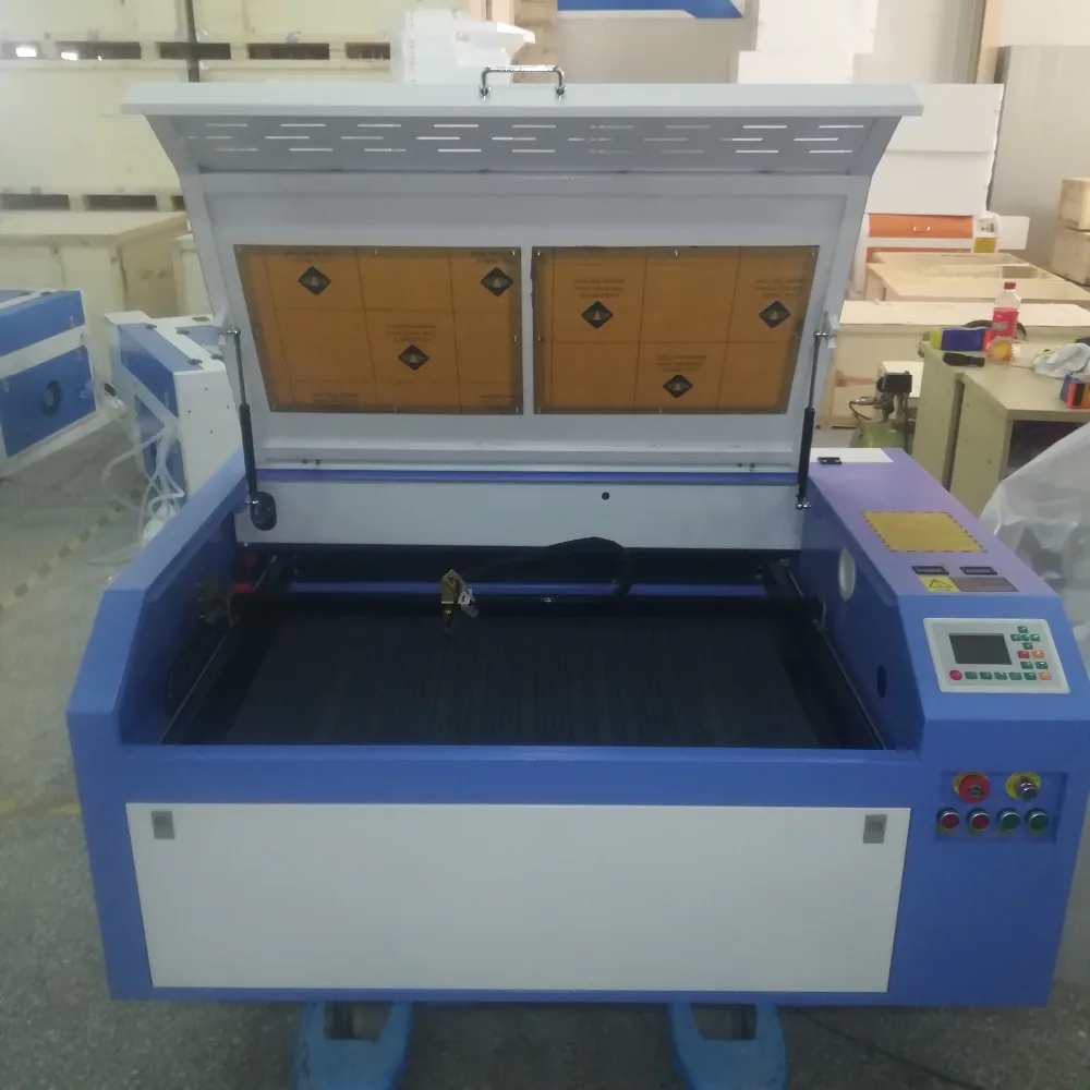 

100W 600*900mm working table 6090 laser engraving and cutting machine with RUIDA mainboard with stand