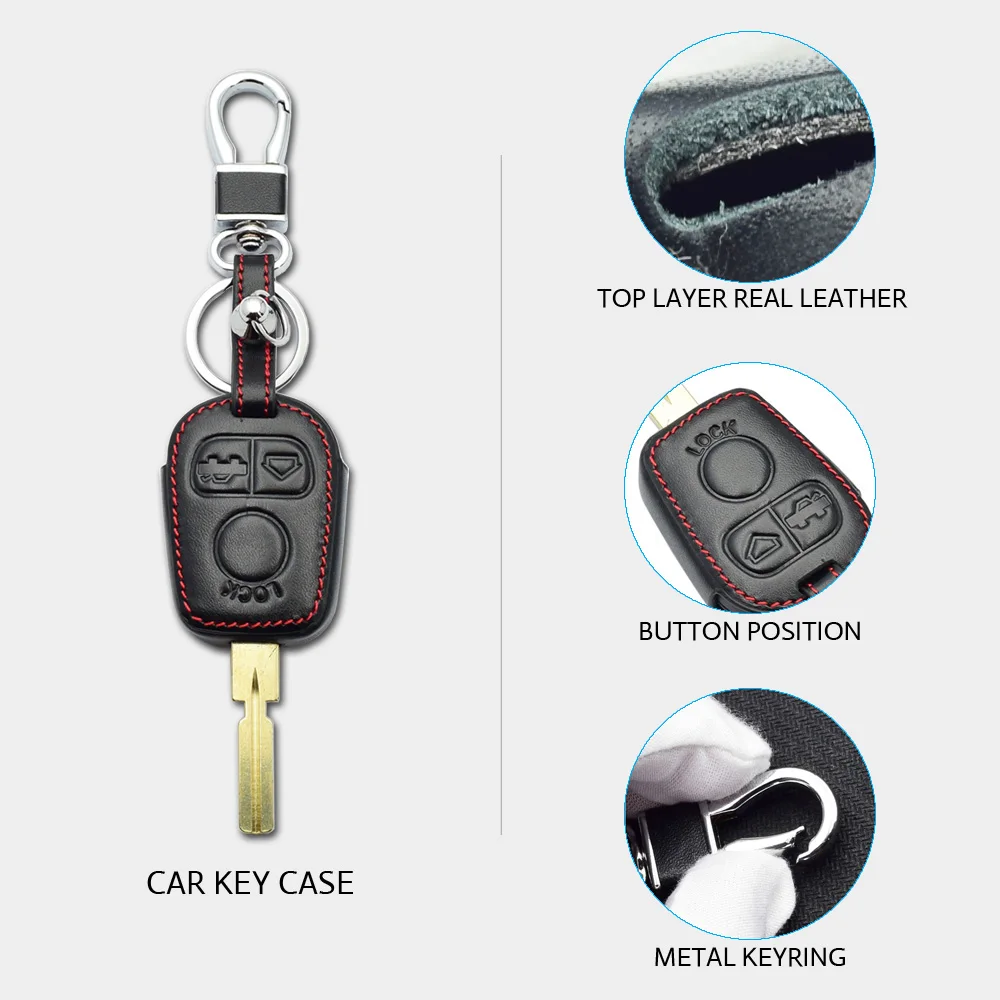 ATOBABI 3 кнопки кожаный чехол для автомобильных ключей, чехол для ключей аксессуары для BMW E31 E32 E34 E36 E38 E39 E46 Z3 дистанционная защита кожного покрова