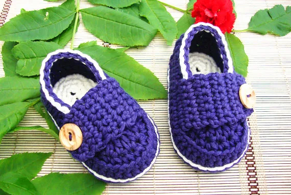 100% cotton Lovely Brown Baby Boys Crib Crochet Knit Casual Buckle Shoes MARY JANE 9cm,11cm,13cm Crochet baby shoes sandals