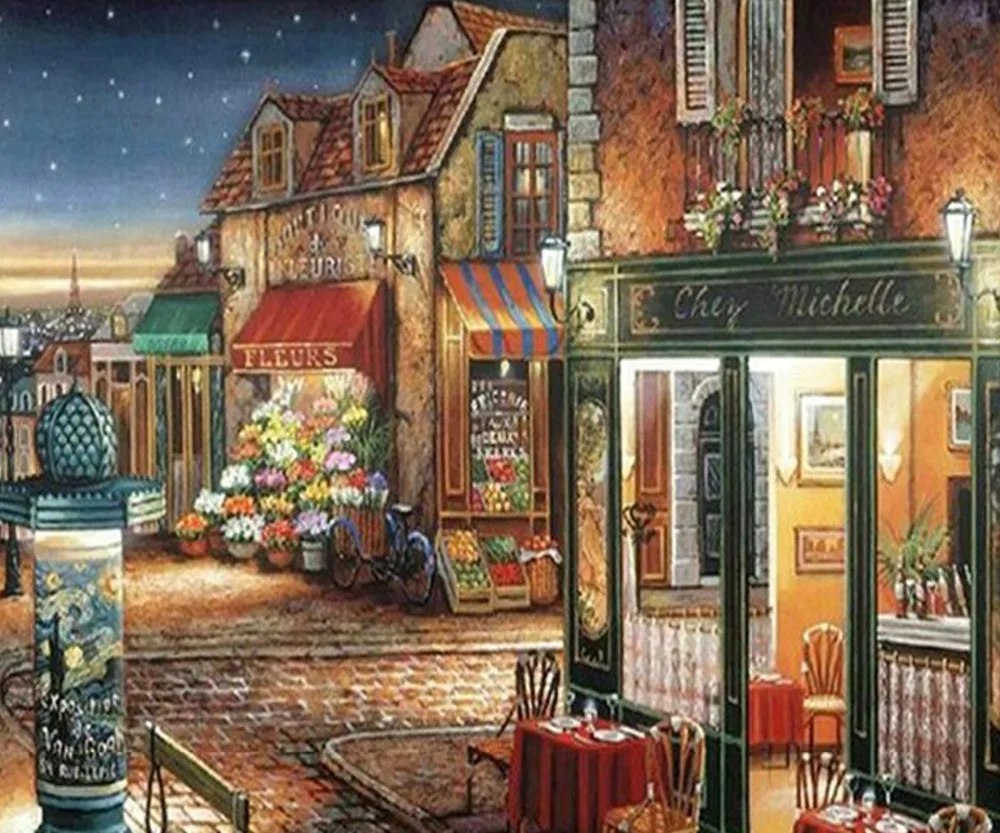 Aliexpress.com : Buy Diy Diamond Painting Town flower shop Diamond