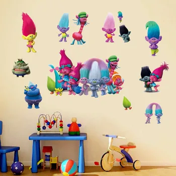 

TROLLS Vinyl Wall Sticker Kids Room Decal Decor Stickers +Gift D347