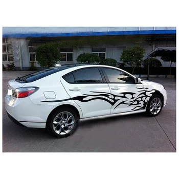 

2Pcs Car Stickers Universal Car The Whole Body Sticker Fire Flame Decor Vinyl Decals Car Vehicle Exterior Styling Stickers