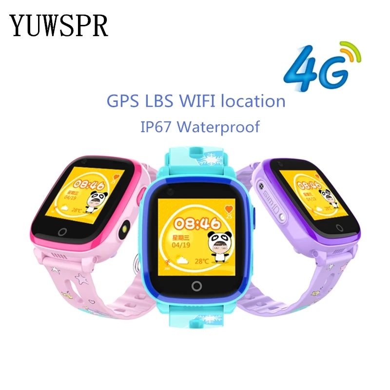 

Kids Tracker watches 4G Smart Watch WiFi GPS LBS Positioning Video call IP67 Waterproof Remote Camera Children smart clock DF33