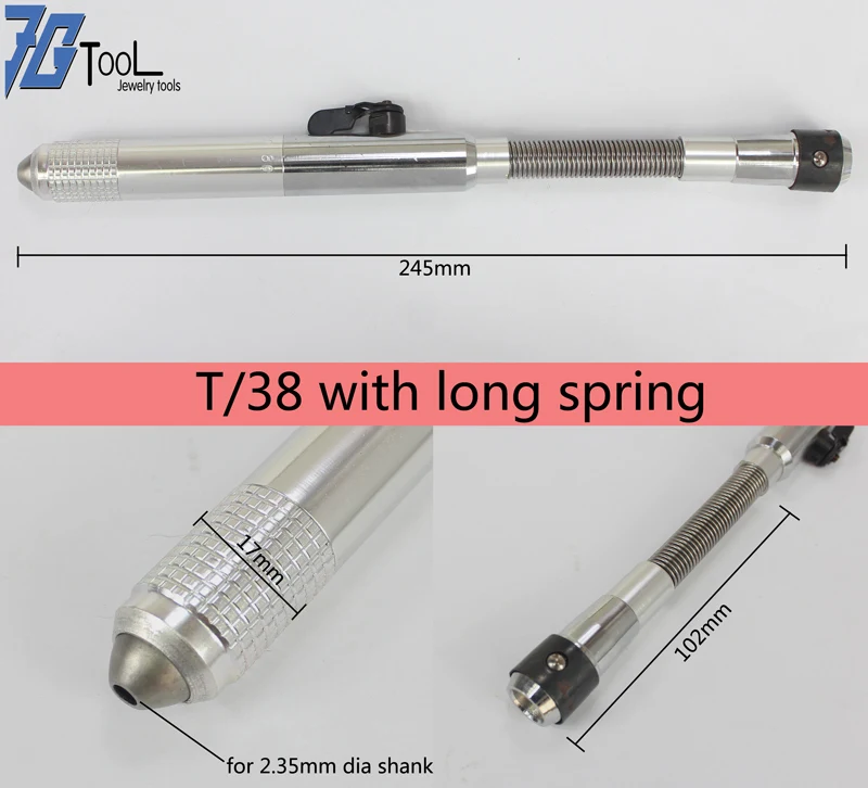 

Foredom Hand Piece with Flexible Shaft Rotary Quick Change Handpiece Flex Shaft 3/32'' 2.35mm Shank JEWELRY Tool