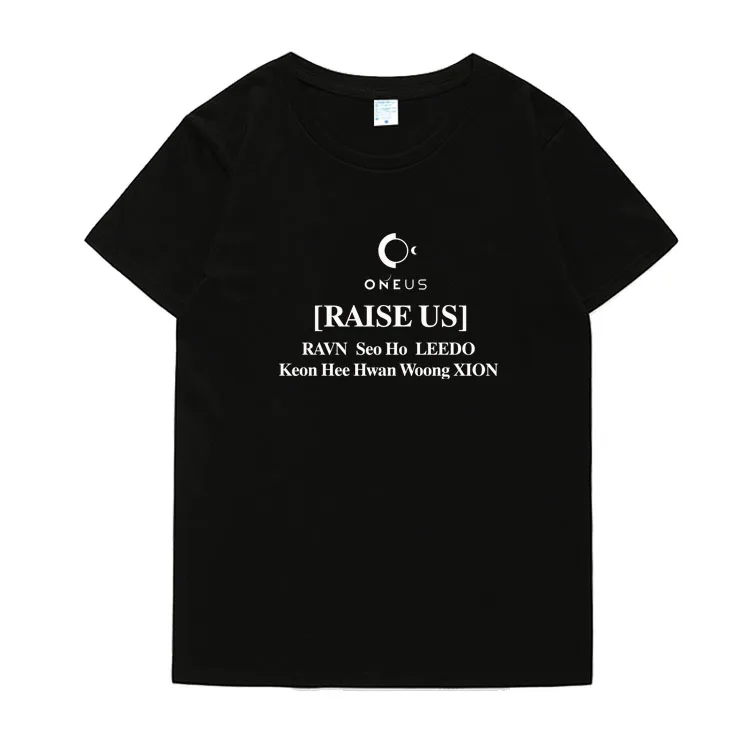 Kpop oneus/ альбом, футболка с принтом всех членов, летняя футболка унисекс с круглым вырезом и короткими рукавами