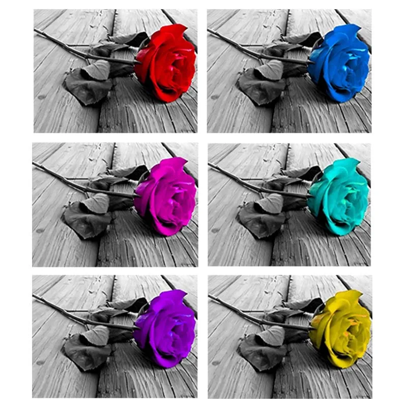 YUMEART Diamond Painting Colorful Rose Full Square Picture DIY Embroidery Flowers Cross Stitch Valentine's Day present | Дом и сад