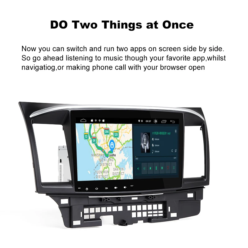 Perfect Xonrich Car Multimedia Player 2 Din Android 9.0 For Mitsubishi Lancer 2008-2015 10.1 inch 4G AutoRadio GPS Navigation Audio Wifi 3