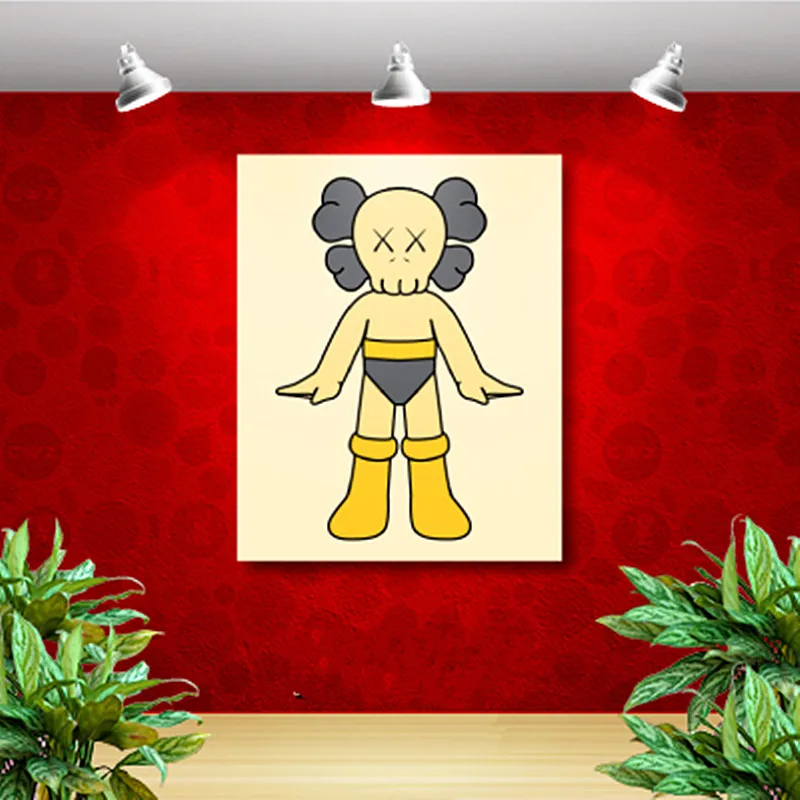 

KAWS Peter Pan Wall Decor Street Art OriginalFake The Poster Frame Home Decor Action Figure Collection Model Toy M1015