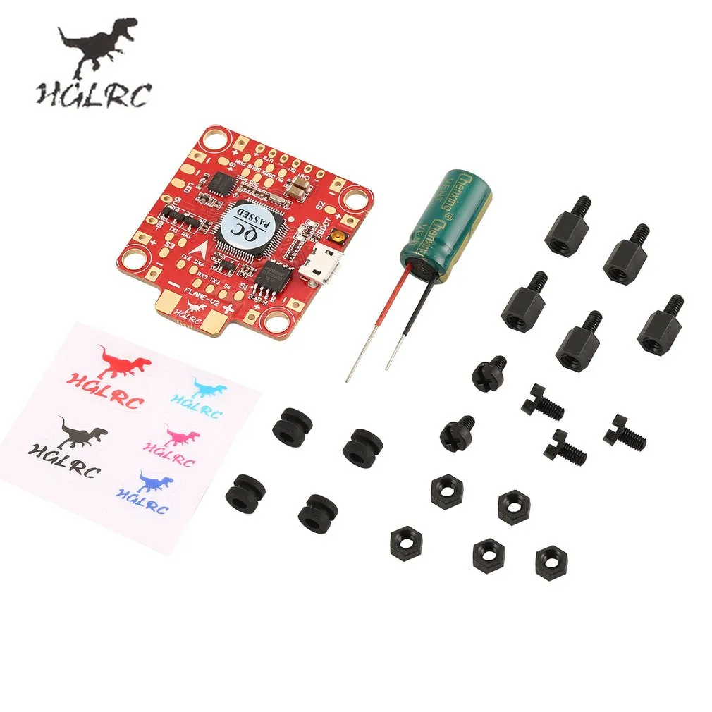 

HGLRC F4 FLAME V2 2-6S Lipo Flight Controller 5V/3A FC Betaflight OSD 5V BEC for RC Racing Quadcopter Drone Aircraft UAV