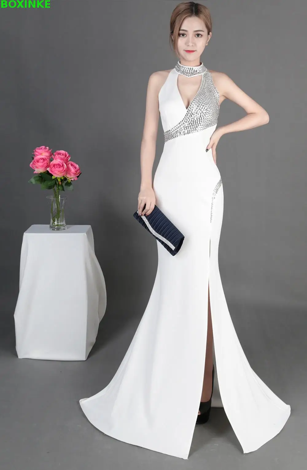 Vadim 2019 Real Solid Lanon Maxi Jurk Plus Size De Nieuwe Zomer Mode Elegant Banket Gastheer Gaan Slanke Sexy Lange split Nachtclub Vadim 2019 Real Solid Lanon Maxi Jurk Plus Size De Nieuwe Zomer Mode Elegant Banket Gastheer Gaan Slanke Sexy Lange split Nachtclub