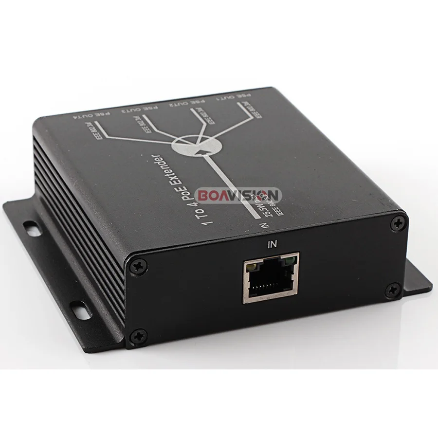 Nuevo Mini 10/100 M 4 puertos POE Extender 25,5 W-Extender 120 metros IEEE802.3af POE dispositivos de red plug-and-Play - 2