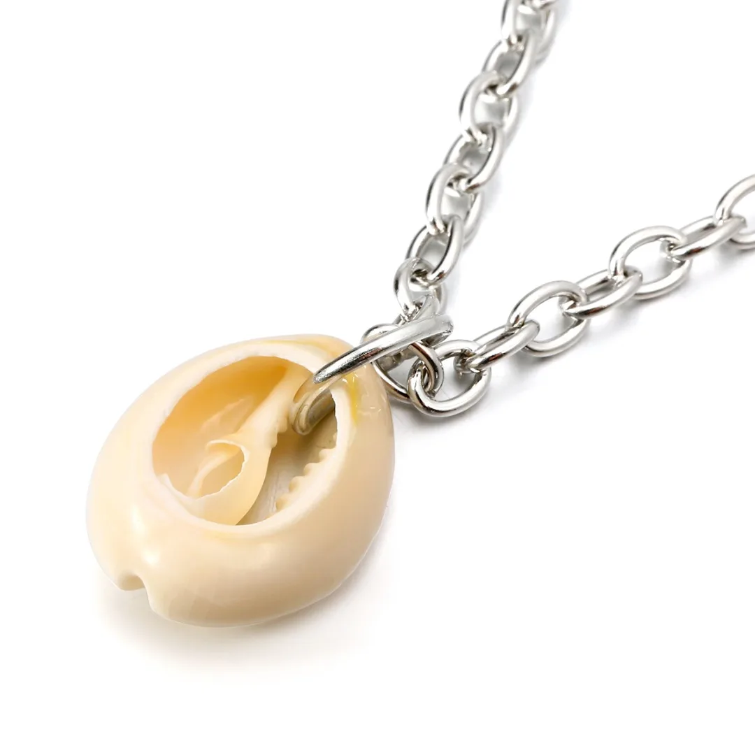 Vinatge Maxi Chokers Necklace Charming Beach Jewelry Shellhard Shells Cowrie Choker Necklace collares collier For Women