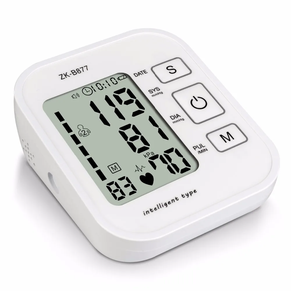 JZIKI Digital Lcd Upper Arm Blood Pressure Monitor Heart Beat Meter Machine Tonometer Sphygmomanometer for Measuring Automatic-3