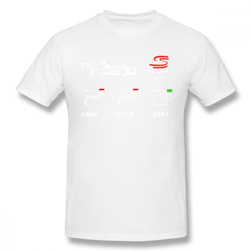 Гонщик черный Айртон Сенна футболка для Для мужчин плюс Размеры 5XL команда рубашка