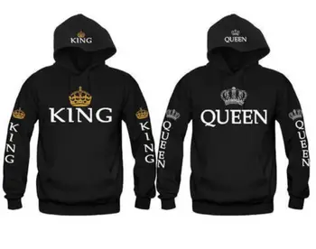 

KING AND QUEEN HOODIES VALENTINE NEW MULTI COLORS MATCHING CUTE LOVE COUPLES LU