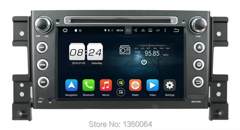 Clearance 2G RAM 8 Core Android 6.0 car dvd player gps for Suzuki grand vitara 2005- 2007 2008 2009 2010 2011 radio multimedia navigation 1