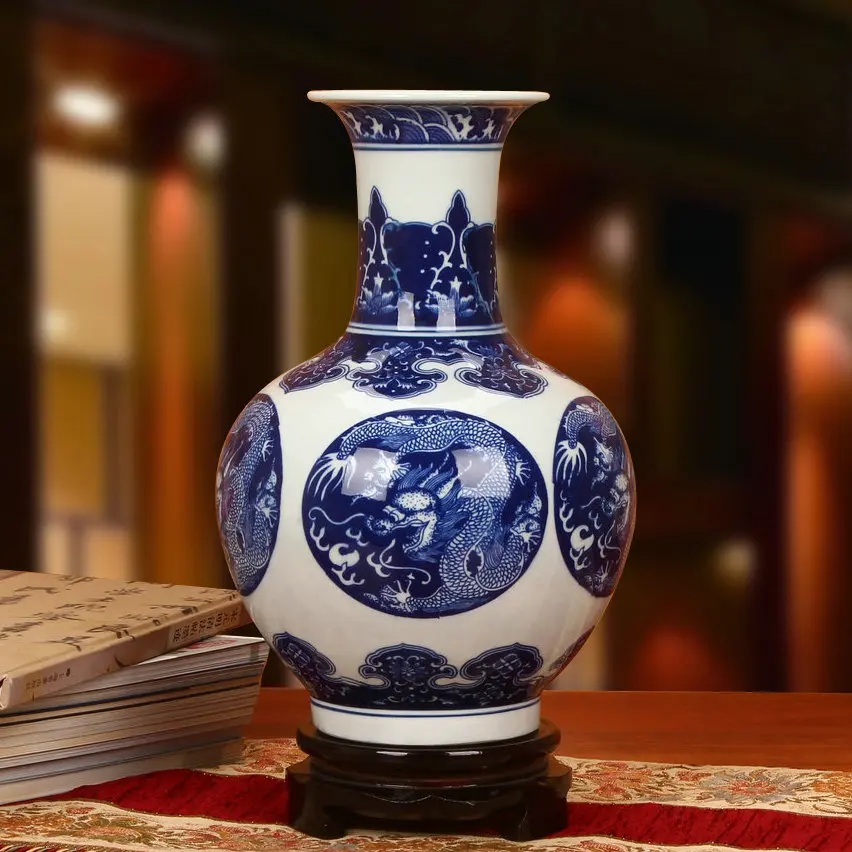 Jingdezhen Porcelain High grade Blue And White Porcelain vase Four