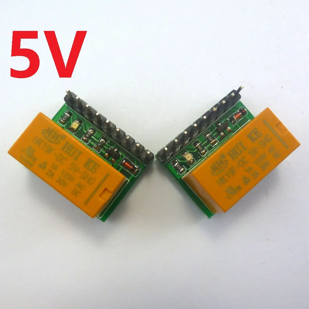 

2pcs mini 1 Channel 5V DC DPDT Relay Board Double pole double throw Switch Module HK19F PCB for Arduino raspberry pi