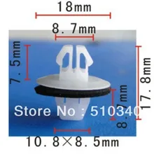 100 шт автомобильные клипсы молдинг для порога Клип чехол для Toyota Previa 90467-11063