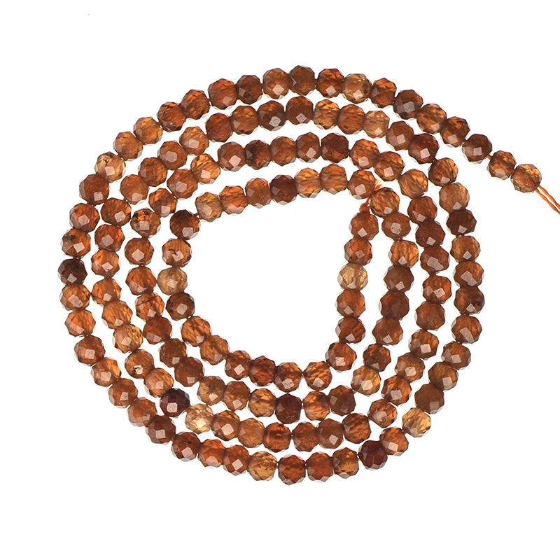 

Wholesale Cutting 3mm-2mm Size For Natural Orange Garnet Making Design for Diy Bracelets Loose Stone Beads 15inch H531